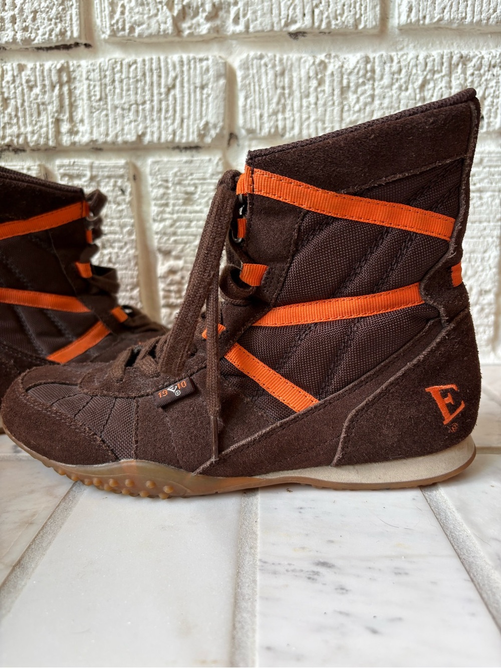 Everlast 1910 Brown Suede and Orange Sneakers
